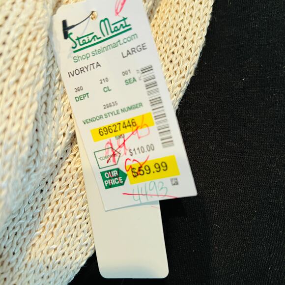 NEW! Neo Noble Sweater Blouse Set Sheer Tunic Knit Sweater - L - Picture 5 of 5